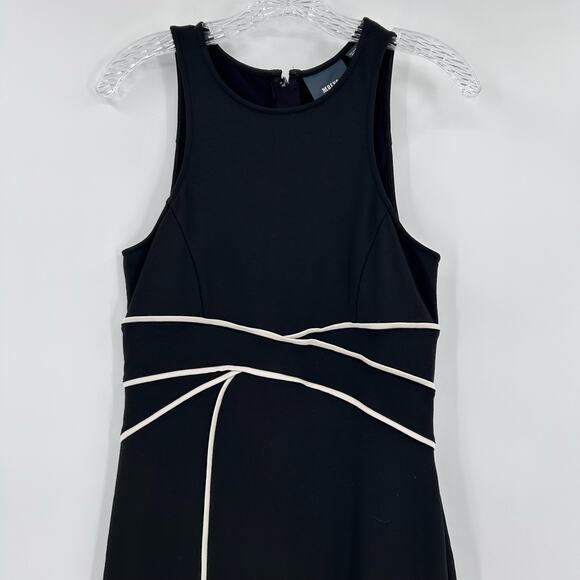 Maeve Anthropologie Cavatina Bodycon Sheath Dress Black White Womens Size 6 - Picture 4 of 11